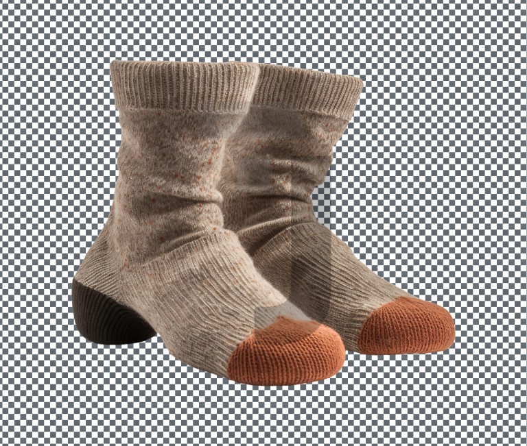 فایل لایه باز جوراب بافتنی کرم و قهوه ای