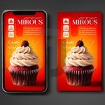 فایل لایه باز بنر استوری شیرینی سرا