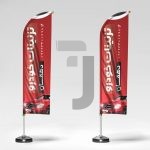 فایل لایه باز طرح پرچم ساحلی تزئینات خودرو