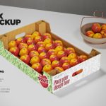 فایل لایه باز طرح موکاپ جعبه مقوایی میوه فایل لایه باز طرح موکاپ جعبه مقوایی میوه