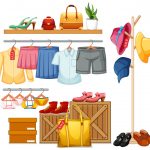 وکتور تصویر قفسه لباس