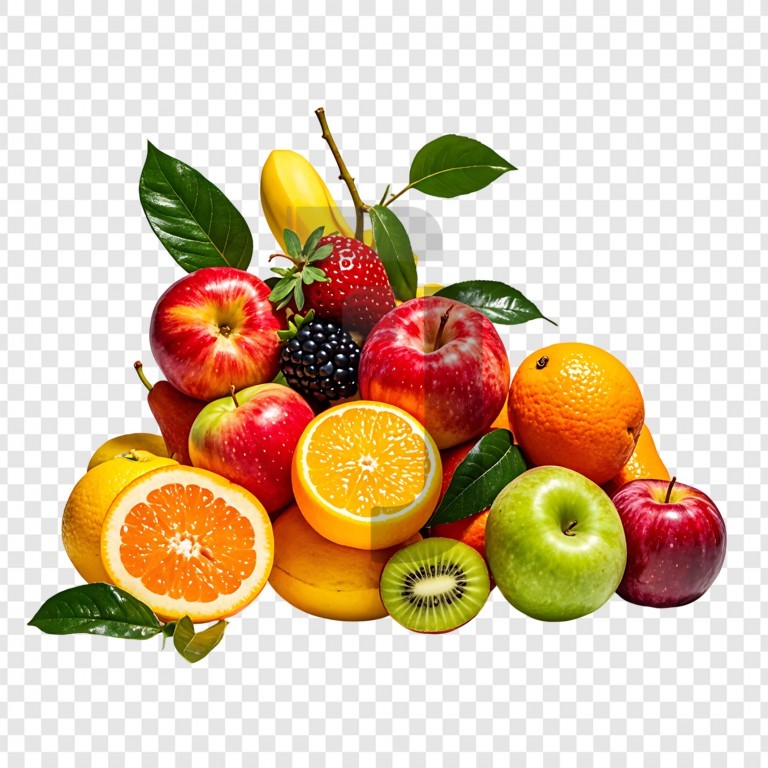 فایل لایه باز میوه های تازه روی هم چیده شده