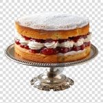 فایل لایه باز تصویر کیک خامه ای آلبالویی