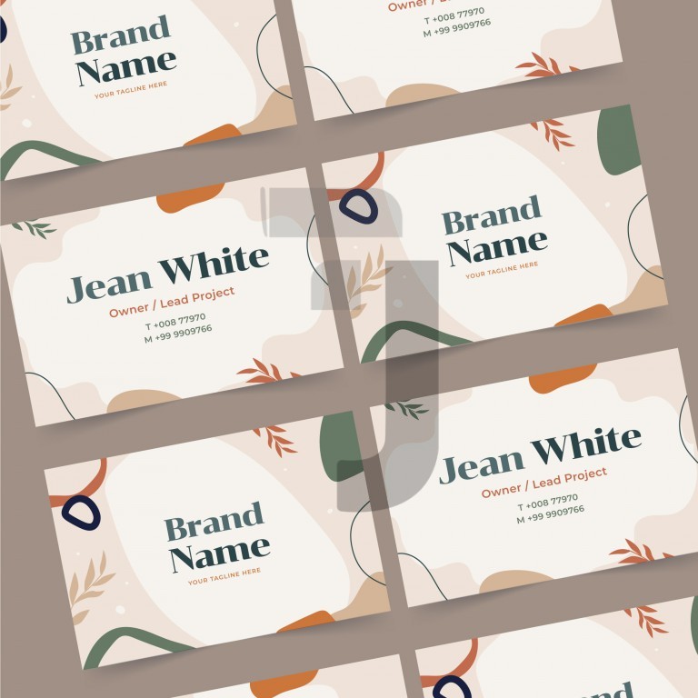 وکتور الگوی کارت ویزیت افقی پشت ورو