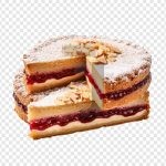 فایل لایه باز تصویر کیک با تزئین بادام