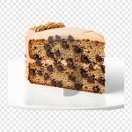 فایل لایه باز بشقاب کیک با تکه های چیپس شکلات