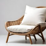 وکتور صندلی راحتی با بالش سفید