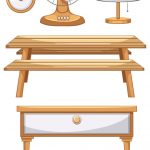 وکتور دکوراسیون داخلی به سبک کارتونی