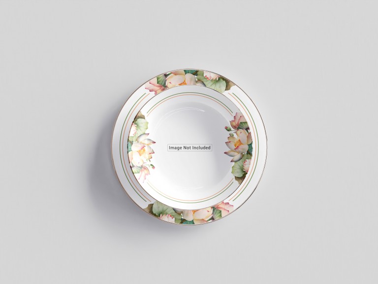 فایل لایه باز طراحی موکاپ بشقاب سرامیکی گلدار