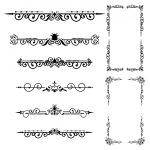 وکتور حاشیه جداکننده متن و عناصر تایپوگرافی