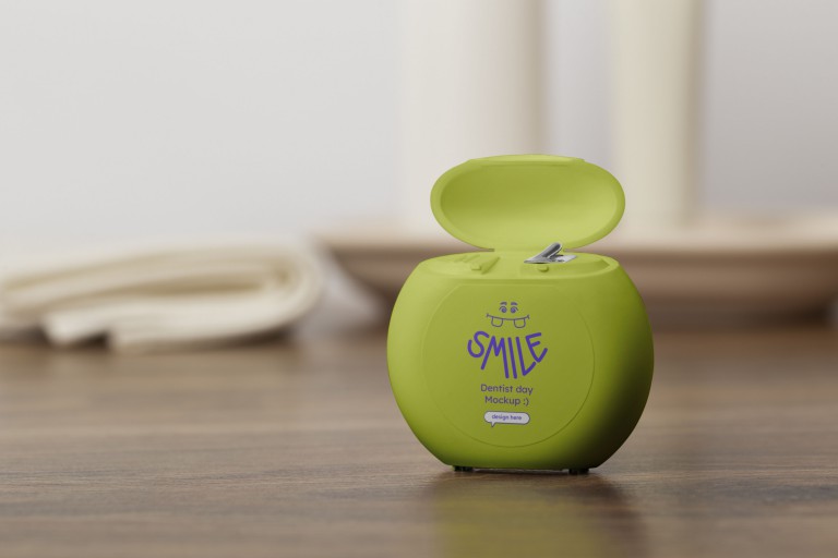 فایل لایه باز موکاپ بسته بندی نخ دندان