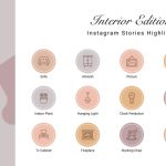 وکتور ست کاور هایلایت اینستاگرام فروشگاه دکوراسیون