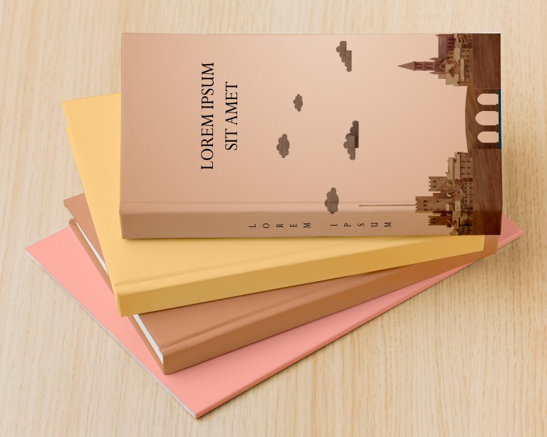 فایل لایه باز موکاپ چند کتاب باهم