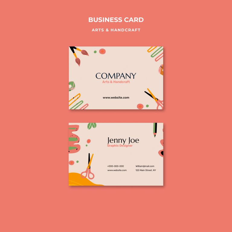 فایل لایه باز کارت ویزیت مجموعه هنری