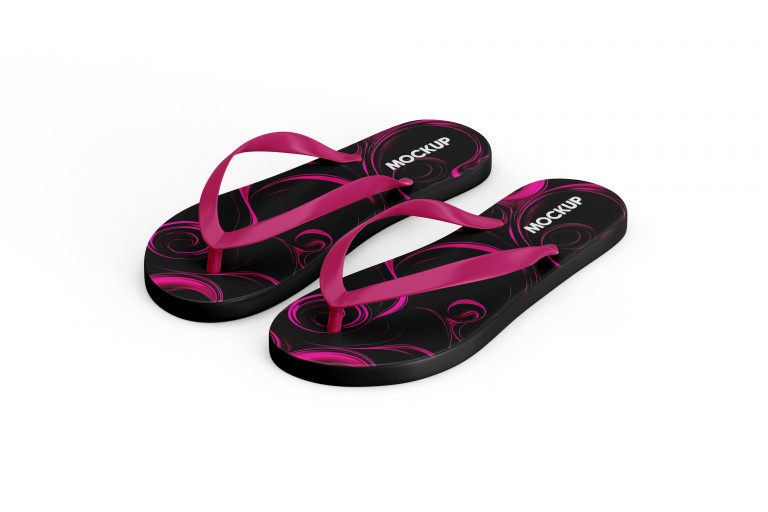 فایل لایه باز موکاپ دمپایی بندی