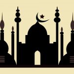 فایل لایه باز سیلوئت مسجد با هلال ماه و ستاره فایل لایه باز سیلوئت مسجد با هلال ماه و ستاره