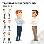 فایل لایه باز تصویر دو مرد در حال گفتگو