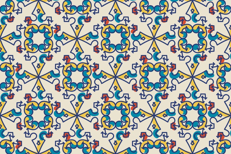 وکتور پترن هنری رنگی