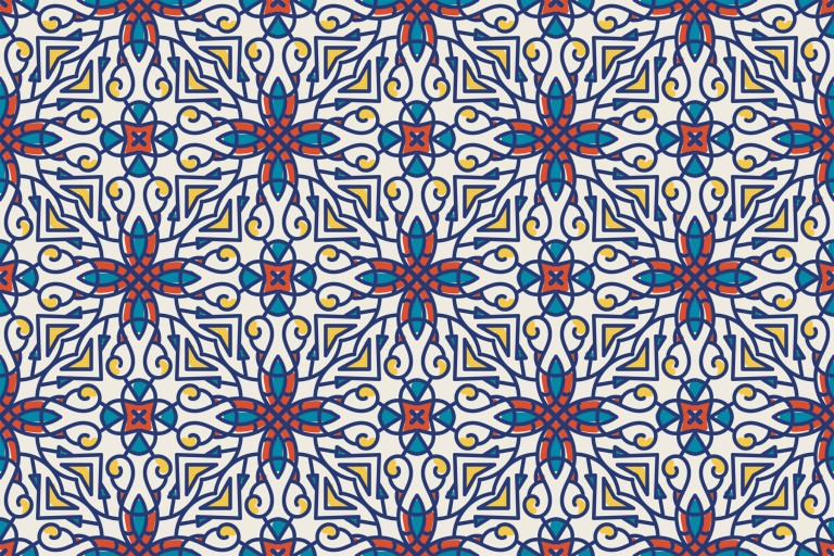 وکتور الگوی هنری رنگی