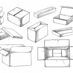 وکتور بسته های پستی با دست طراحی شده