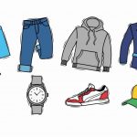 وکتور لوازم جانبی رنگارنگ پوشاک