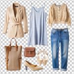 فایل لایه باز ست لباس و لوازم جانبی زنانه