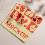 فایل لایه باز طرح موکاپ حوله تا شده