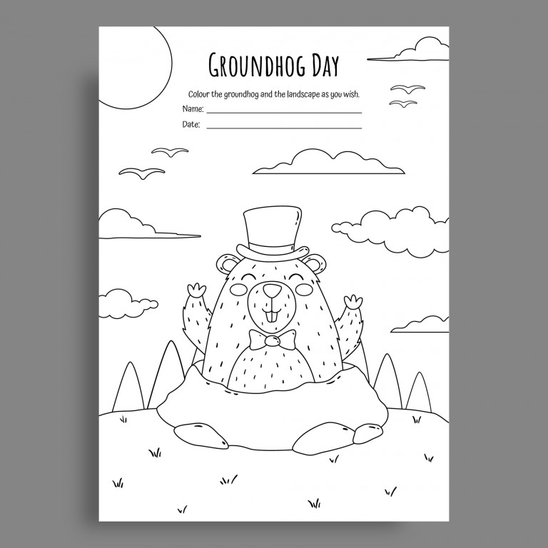 وکتور صفحه رنگ آمیزی تصویر موش کور