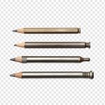 فایل لایه باز مجموعه مدادهای فلزی قدیمی