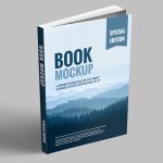 فایل لایه باز موکاپ کتاب با جلد مقوایی