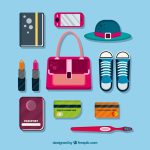 وکتور مجموعه لوازم سفر