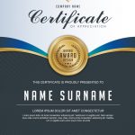 وکتور الگوی گواهینامه مدرن