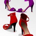 وکتور کفش پاشنه بلند