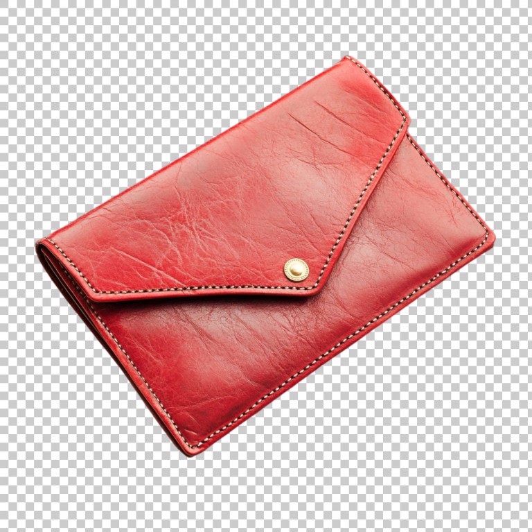 فایل لایه باز تصویر کیف چرمی در پس زمینه شفاف