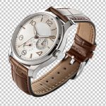 فایل لایه باز ساعت مچی با بند چرمی