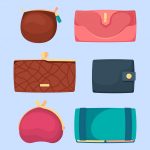 وکتور تصویر شش مدل کیف پول