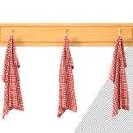 فایل لایه باز حوله های قرمز آویز شده