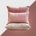 فایل لایه باز کوسن بافت شده صورتی