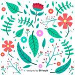 وکتور پس زمینه با پترن گل