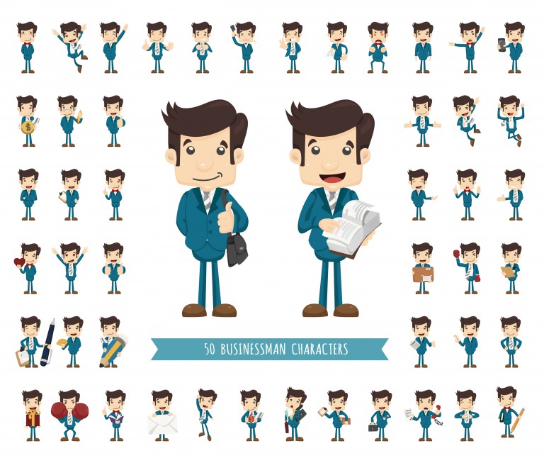 وکتور کاراکتر کارتونی مرد