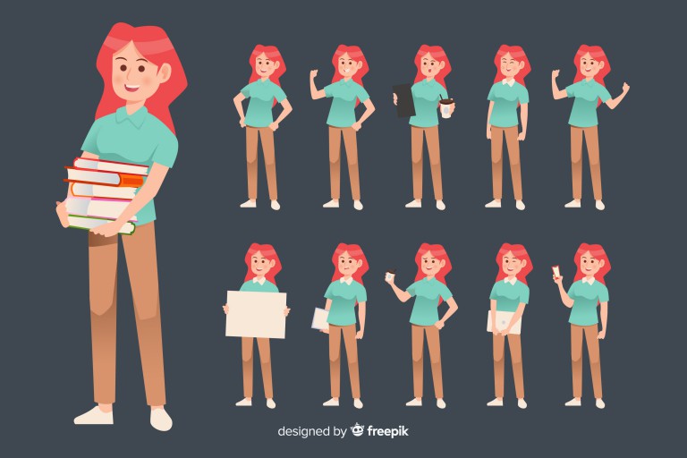 وکتور تصویر خانم در حال بلند کردن کتاب