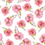 وکتور پترن گل های صورتی