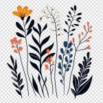 فایل لایه باز طراحی برگ‌های گل با الهام از طبیعت