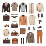 وکتور ست لباس های مردانه