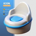 فایل لایه باز صندلی توالت کودک