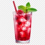 فایل لایه باز نوشیدنی تمشک با یخ فراوان