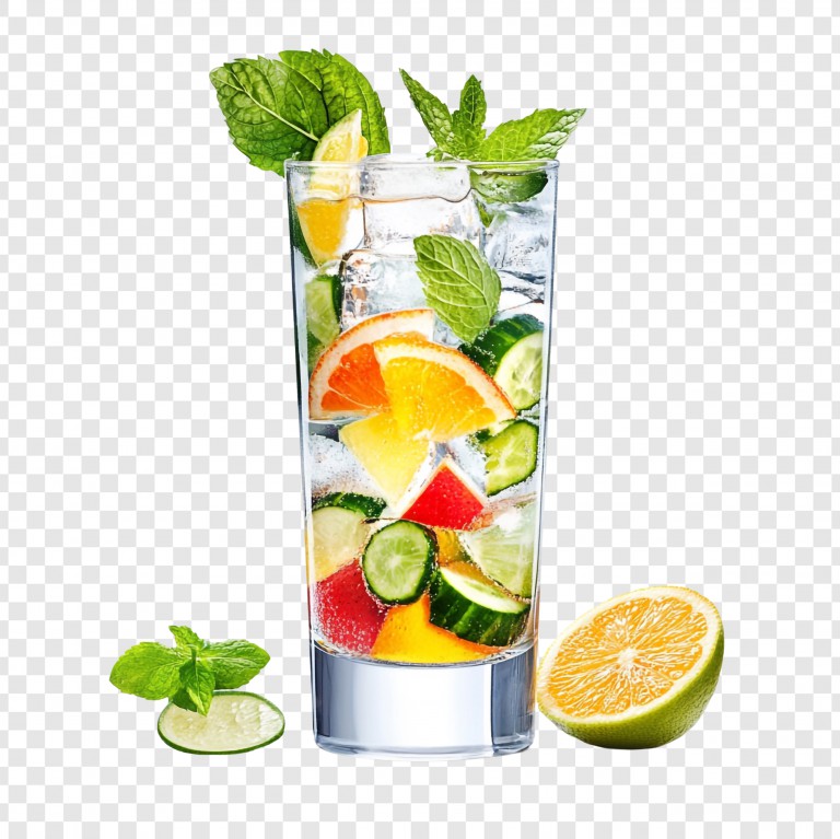 فایل لایه باز تصویر دتاکس واتر پرتقال و خیار