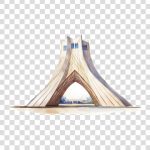 فایل لایه باز تصویر برج آزادی تصویر سازی شده