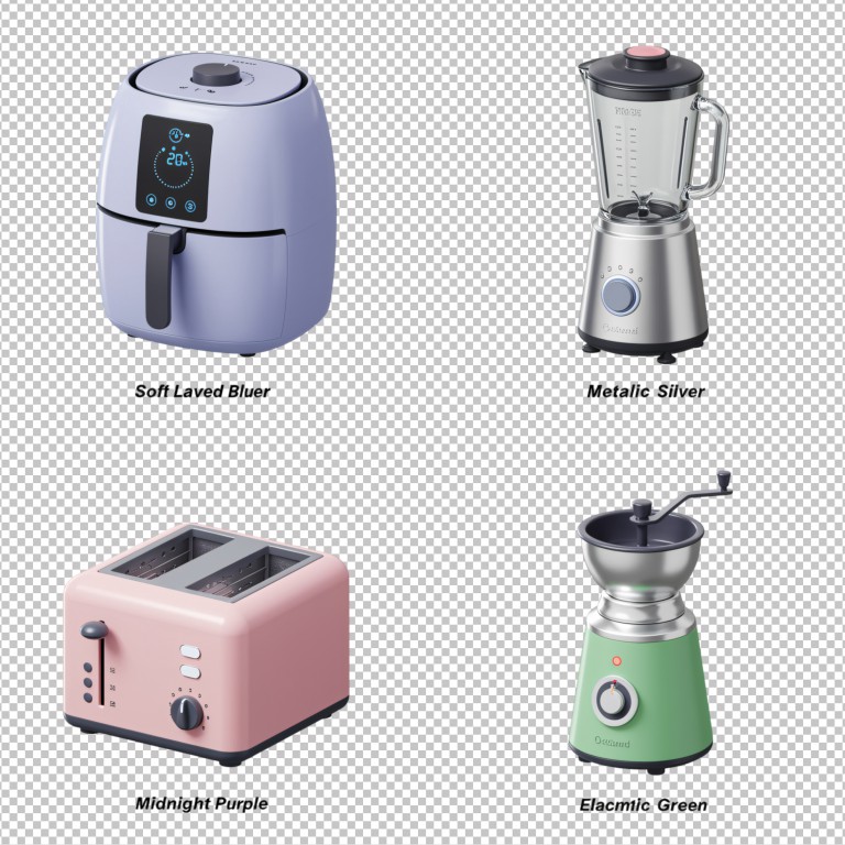 فایل لایه باز لوازم برقی رنگی آشپزخانه