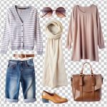 فایل لایه باز تصویر ست لباس و لوازم جانبی زنانه